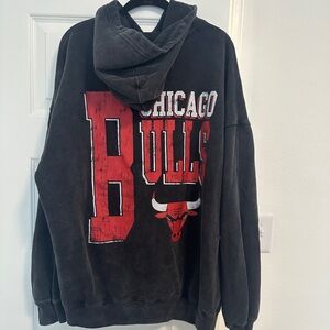 Abercrombie Distressed Chicago Bulls Oversized Hoodie
